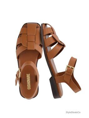 Faux Leather Fisherman Sandals Closed Toe Comfort Ankle Strap Women's